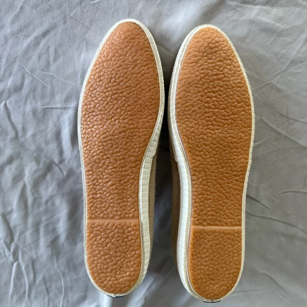 Keds Beige Canvas Espadrilles Celestial Sun and Moon Embroidery Slip On Size 10 - Picture 9 of 10
